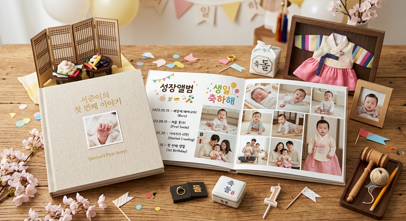 돌잔치/성장 앨범 앨범 제작 사례